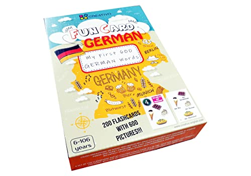 Cartes de vocabulaire allemand Fun Card English méthode 600 mots pour débutant et enfant