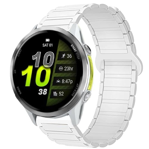Garmin Forerunner 970�p�o���h�A�N�C�b�N�����[�X�V���R���X�|�[�c�X�g���b�v�E�H�b�`�o���h Garmin Forerunner 970(�z���C�g)