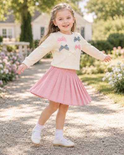 Image of Renotemy Toddler Girls Outfits Winter Little Girl Clothes Skirt Set 18M-6Y
