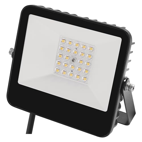 EMOS AVENO - Foco LED (20 W, IP66, resistente al agua, aluminio, para interiores y exteriores, brillo 2900 lm, luz blanca neutra 4000 K, CRI80, vida útil 50.000 h, 5 años de garantía)
