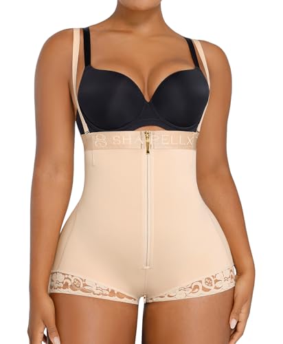 Image of SHAPELLX Shapewear Tummy Control Butt Lifter Panties Body Shaper for Women High Waist Trainer Open Bust Bodysuit
