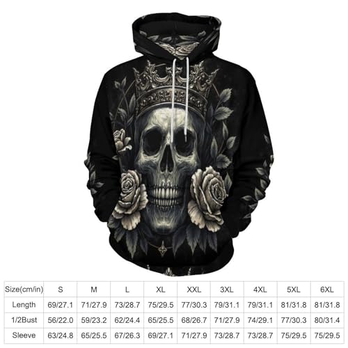 Sweat à capuche hommes crâne 3D idéal pour vos sorties urbaines - 5