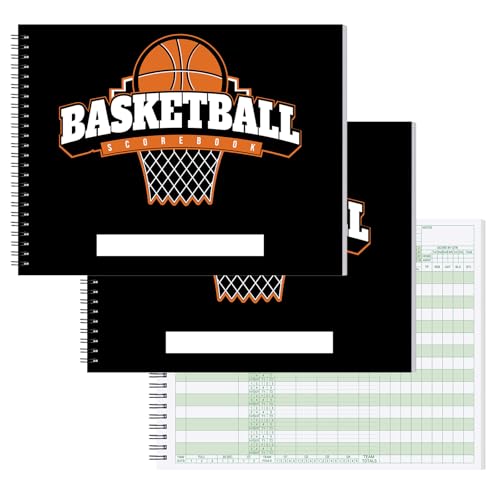 suituts 3 Pack Basketball Scorebook Each 40 Games Score Book Side by Side Basketball Stat Tracking Book for High School Middle School or League Use