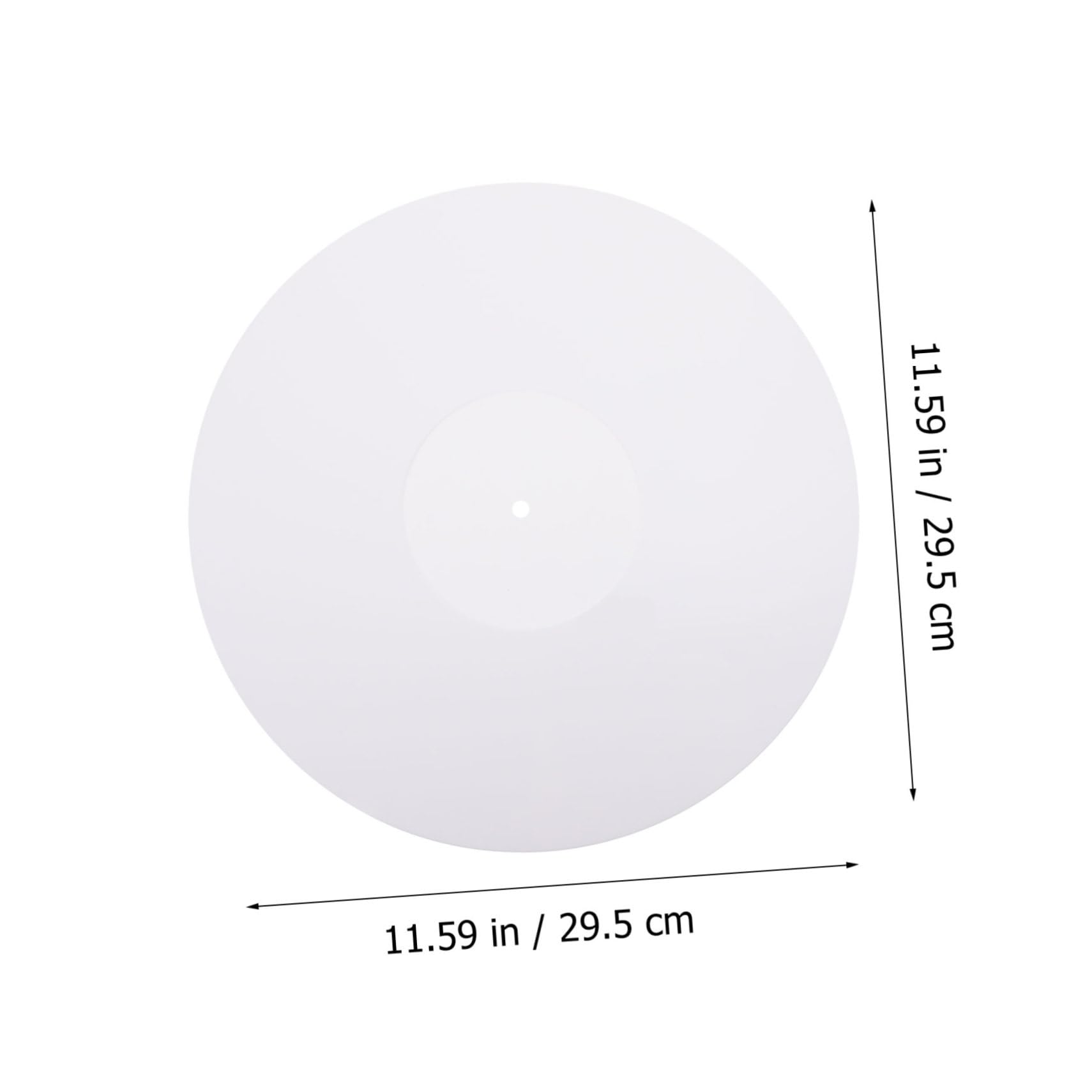 Acryl Plattenspielermatte Weiß für Schallplattenspieler Zubehör Plattentellerauflage Vinyl-schutz