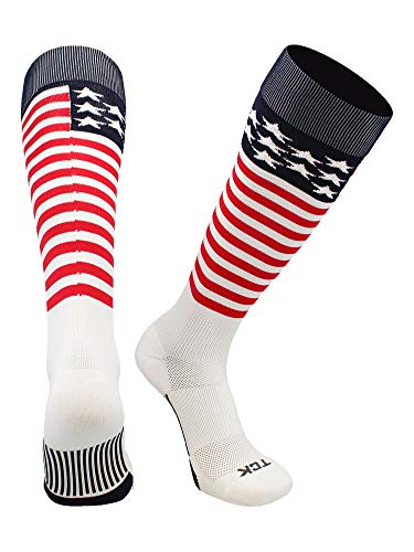 TCK Stars and Stripes USA Flag Baseball Socks