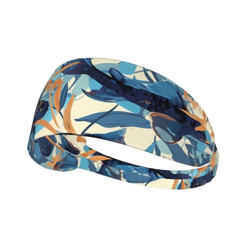 Diadema deportiva elástica unisex que absorbe la humedad atlética para correr, entrenar, deportes al aire libre, estampado de bagre bajo el agua