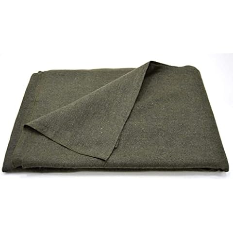 Military Surplus Lightweight Olive Green Wool Blend Blanket Cover