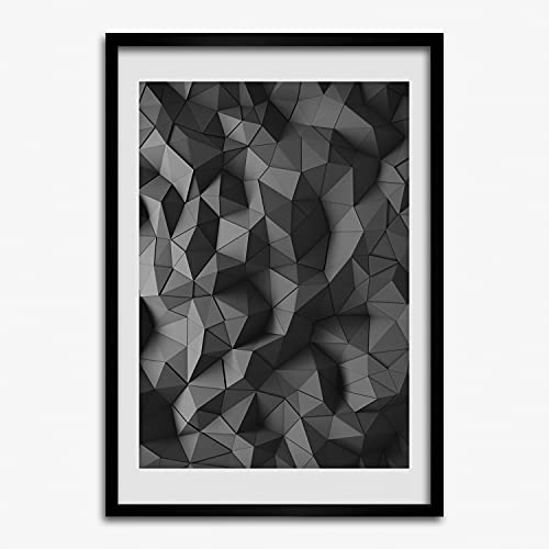 Cadre MDF 50x70 cm Tulup avec photo d'art moderne abstrait 3D pour decoration murale