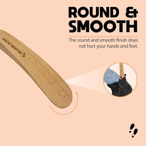 Image of Shoe Mistri Premium Long-Handled Shoehorn for Seniors & Adults - Durable, Lightweight Shoe Helper Tool with Ergonomic Handle for Easy Shoe Wearing - Shoe Horn Stick