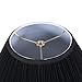 Aspen Creative 33024, Hardback Empire Transitional Spider Lamp Shade, Mushroom Pleated Black Faux Silk Fabric, 7