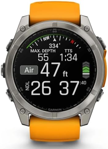 Garmin Fenix 8 – 51mm AMOLED Sapphire Titanyum Turuncu/Grafit Kayışlı - Görsel 6