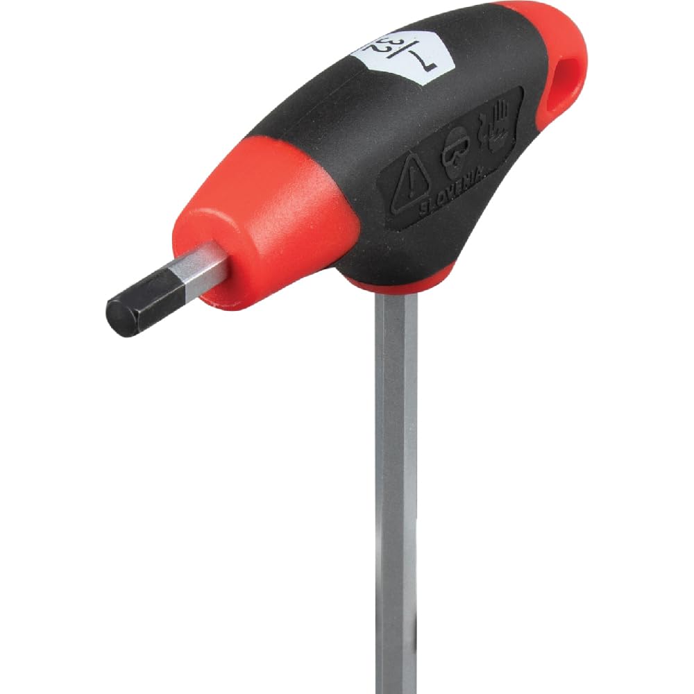 KLEIN TOOLS JTH610EB Zestaw kluczy imbusowych z uchwytem w kształcie litery T, zestaw kluczy imbusowych SAE z ostrzami 15 cm, stojak w zestawie, 10-częściowy