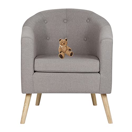 KEVO Fauteuil Lounge en Velours, Style Scandinave, Charge Max: 200 kg - Petit Chaise pour Salon et Chambre, 1 Personne