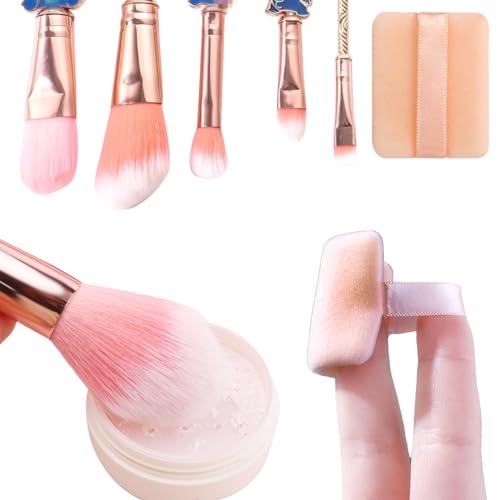 TYXHXTF 5 Pcs Pinceaux de Maquillage, Pinceaux Maquillages, Brosse de Maquillage, Pinceau de Maquillage, Pinceaux de Maquillage Professionnels