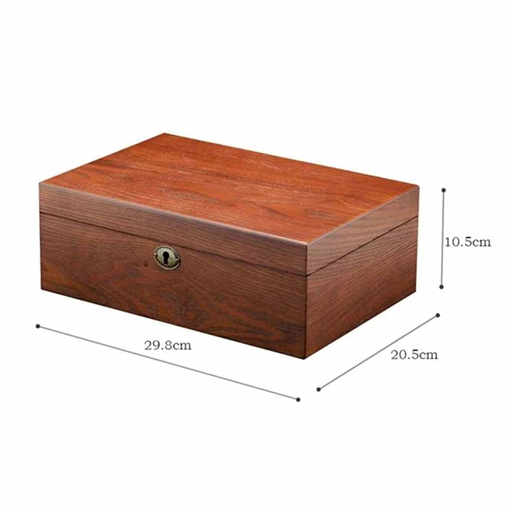 XBTGS 1 x langlebige, praktische Aufbewahrungsbox aus Massivholz, Uhren-Box, Schmuck-Uhren-Box, Sammlungs-Organizer