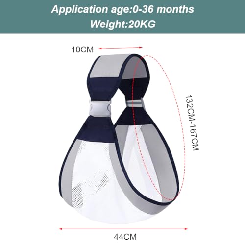Babytrage, Tragetuch Baby, Kleinkind Trage Seitlich, Kleinkind Hüfttrage, Verstellbare Ergonomisch Toddler Carrier, Multifunktionale Tragegurt Baby Für 0 Bis 36 Monaten, Kleinkinder Bis 20kg