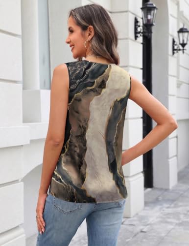 Zeagoo Flowy Tank Tops for Women V Neck Camisole Tops Sleeveless Clothes - image 2
