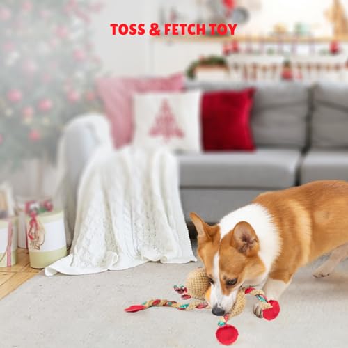 Image of Christmas Dog Toys for Large Dogs,Squeaky Dog Toys, Tug of War Dog Plush Toys,Large Stuffed Dog Toys for Large Dogs with Crinkled Paper,Stuffed Animals Toys for Dogs to Keep Them Busy