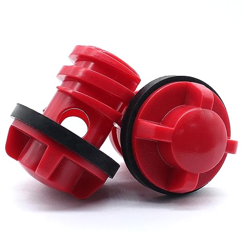 Cionyce 2 Pcs Tank Cooler Drain Plugs 1.1 Inch Dia Plastic Cooler Plug Replacement Red Cooler Drain Plugs Accessories