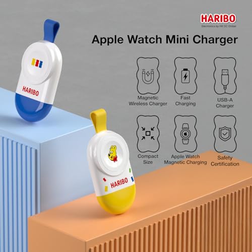 Haribo Magnetic Wireless Charger for Apple Watch, USB-A Compact Charging Dock, Pocket-Size, Gummy Bear Style, Compatible with Apple Watch Series 1–9, SE, Ultra - image 2
