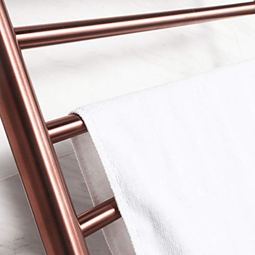 Radiador de baño de Acero Inoxidable con Calentador de Toallas eléctrico de Pared (Rose Gold-Plug in)