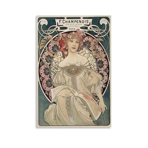 Poster Alphonse Mucha 40x60 cm impression sur toile de peinture art esthétique