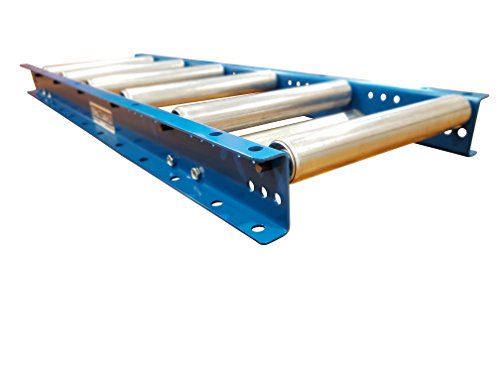 Light-Duty Gravity Roller Conveyor With 1.5" Diameter Galvanized Steel Rollers On 6" Roller Centers. 12" Wide, 3' Long - Ultimation #TOP5