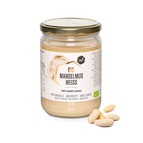 nu3 Biologische Amandelmoes Wit 500 g in een potje - gemaakt van 100% gepelde amandelen - beste onbewerkt voedsel… - Image 8