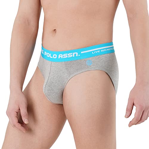 Image of U.S. Polo Assn. Men Logo Waistband Cotton Stretch IYAH Briefs - Pack of 2