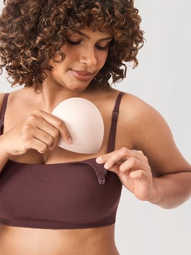 Image of MOMANDA Ribbed Nursing Bras for Breastfeeding | Maternity sleep bralettes, Wireless, Seamless, Soft lift, Comfy, For women