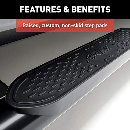 Aries S224009 4-Inch Oval Black Steel Nerf Bars, Select Chevrolet Silverado, Gmc Sierra 1500, 2500, 3500 Hd #TOP7