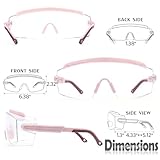 UKNOW Safety Goggles Over Glasses, Anti Fog Safety Glasses with Clear Wraparound Lens, ANSI Z87.1 Protective Eyewear - Image 6