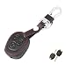 Happyit Funda de Cuero Genuino de la Cubierta del Coche para Ford Mondeo Fiesta Focus C-MAX con del Llavero (Negro)