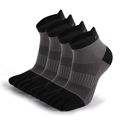 Sports toe socks Bundle Men's Cotton Toe Socks Five Finger Socks 4 pair & Compression Toe Socks 3 Pair2