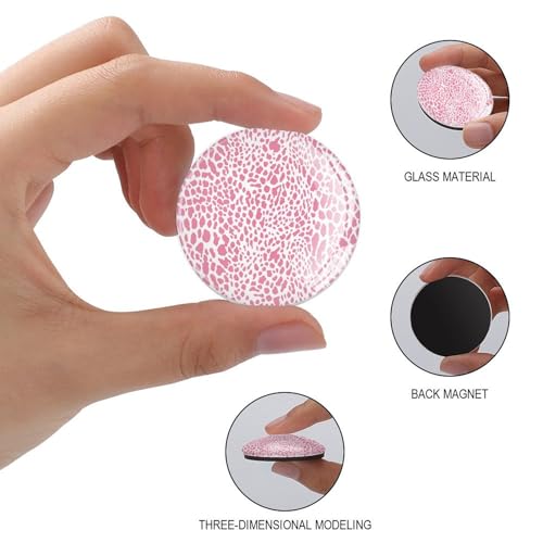 Imanes para refrigerador Chinoiserie de leopardo rosa para decoración de cocina y aula 3