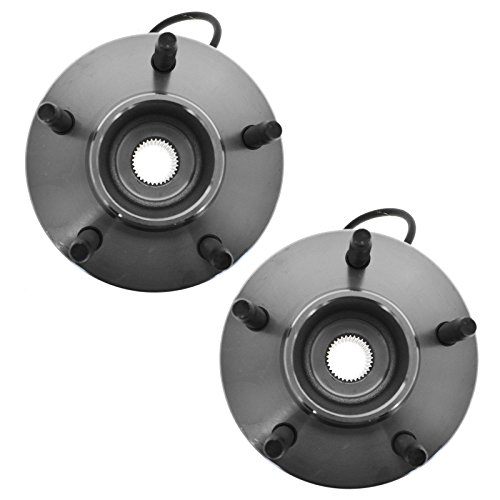 Image of TRQ 2 Piece Rear Wheel Bearing & Hub Assembly Set Compatible with 2005-2006 Chevrolet Equinox 2006 Pontiac Torrent 2002-2007 Saturn Vue