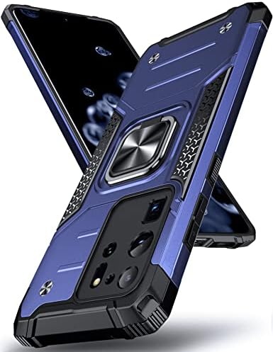 DASFOND Galaxy S20 Ultra 5G Case, Military Grade Shockproof Protective Phone Case Cover with Enhanced Metal Ring Kickstand [Support Magnet Mount] Compatible with Samsung Galaxy S20 Ultra, Black