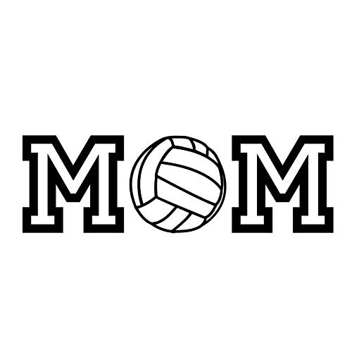 Autocollant vinyle volleyball mom noir résistant pour réparer la déco de voiture et mur
