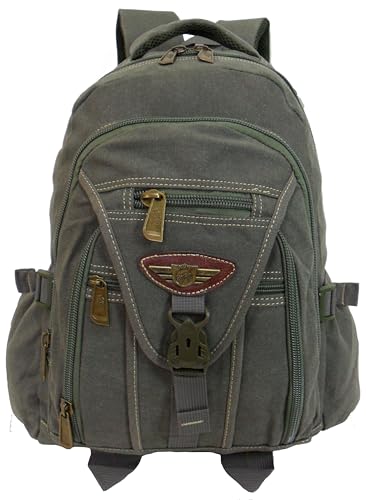 Mochila Lona Resistente Escolar Trabalho Passeio Viagem Masculina Feminina (Verde)