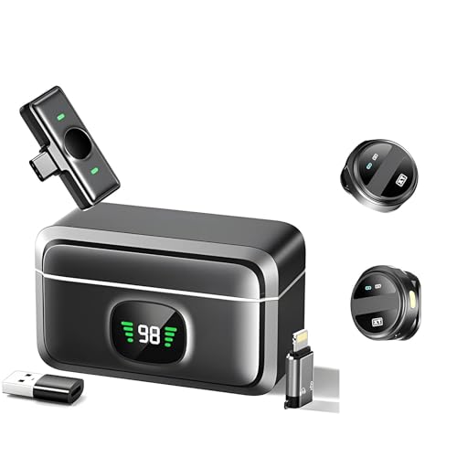 Micro cravate lavalier rechargeable avec suppression du bruit dsp pour enregistrement