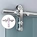 porte coulissante interieur avec rail Kit De Quincaillerie Pour Porte De Grange Coulissante Robuste De 100 À 360 Cm, Rail De Suspension En Acier Inoxydable Pour Porte À Tirer Pour Chambre À Coucher/cu