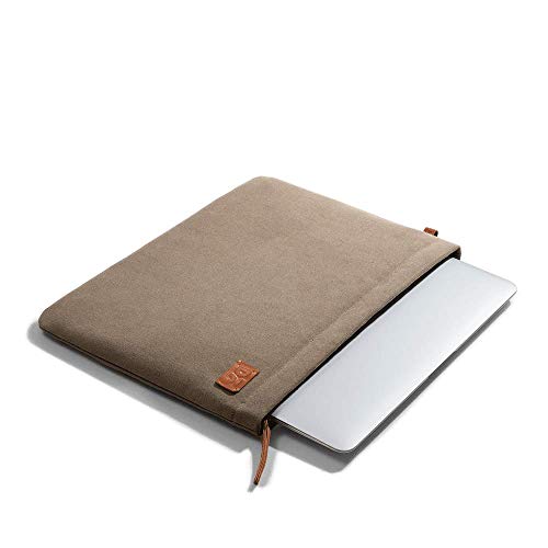 Image of DailyObjects Solid Skipper Sleeve | Stylish Durable Poly Cotton Canvas Material for Laptops & iPads | Zip Closure & Soft Cotton Inner Lining with Printed Slip Pockets