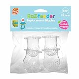 RaZbaby Feeder Pacifier Replacement Nipples (2 Large & 2 Medium) for Fruits & Vegetables, Infant Soo