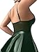 Foxiny Sexy Strappy Leather Underwire Choker Garter Belt Mini Lingerie Set Dress with Thong 3 Piece Women Pu Latex Push Up Night Wear Outfits Green X-Large