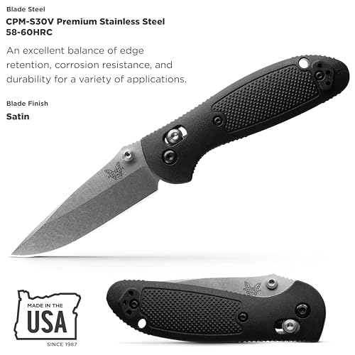 Benchmade 556 Mini Griptilian MDP Plain Edge, Black