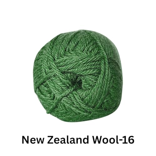Image of VCR Fren Green Chunky Wool Yarn, 100 Grams, Hank, 196 Meters, 100% New Zealand Wool Knitting Yarn, Soft Crosia Thread Suitable for Baby Blankets & Booties Pack of 1