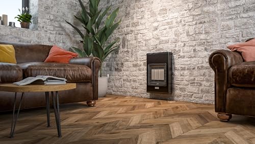 Olimpia Splendid - 99232 Infra Methan S1 Turbo, Infrarot-Heizstrahler mit Methan, 3 Leistungsstufen bis 4200 W mit Ventilator, Made in Italy, schwarz