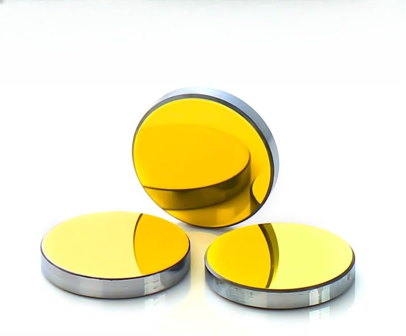 CO2 Laser Gold-Coated Reflective Mirror, High-Reflectivity Optics for Engraving & Cutting Machines, Durable Low-Loss Laser Reflection Lens (φ 20mm/ Gauge 3mm)