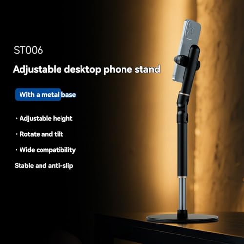 Soporte para Teléfono de Escritorio Ajustable con Base Estable para Smartphone 3
