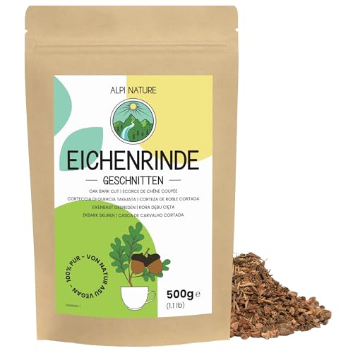 Alpi Nature Eichenrinde 500g, Eichenrinde geschnitten, Kräutertee, Eichenrindentee, Tee lose